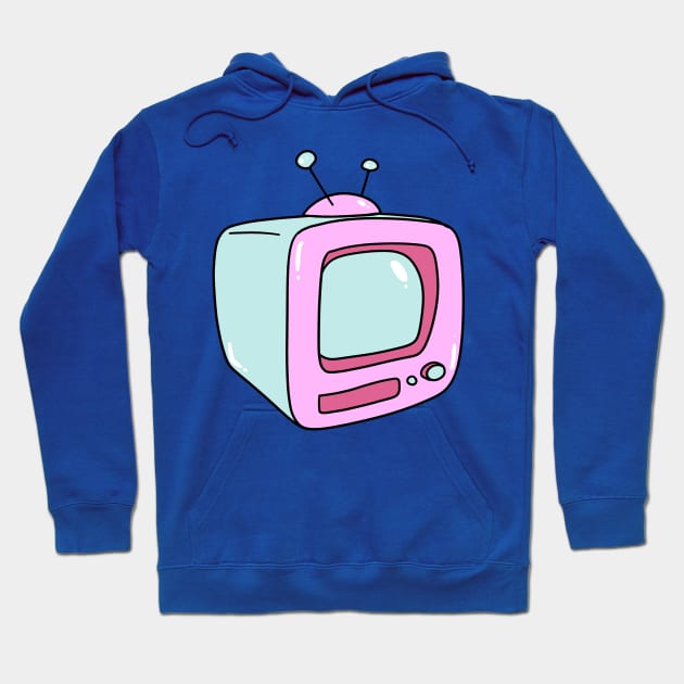 Pink Vintage TV Hoodie by saradaboru